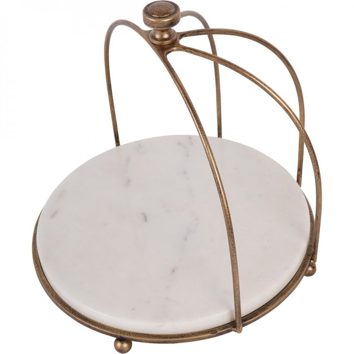 Libra Belvedere Aged Gold One Tiered Stand