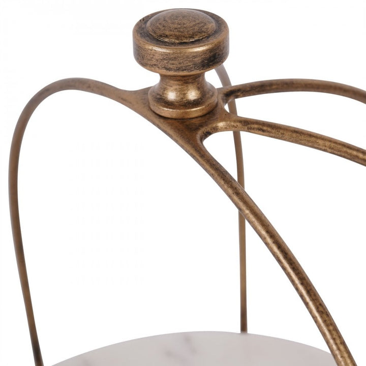 Libra Belvedere Aged Gold One Tiered Stand