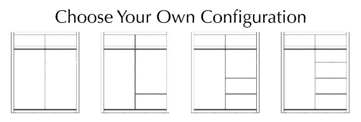 Isabella Sliding Door Wardrobe 181cm White Matt