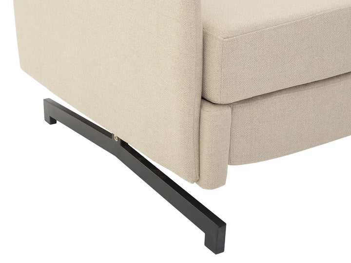 Sofa Bed 2 Seater Fabric Beige Eluna