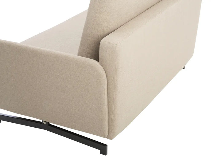 Sofa Bed 2 Seater Fabric Beige Eluna