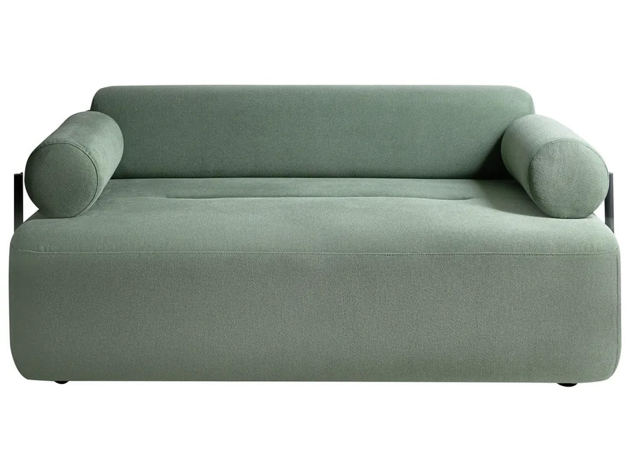 Green sofa on a white background