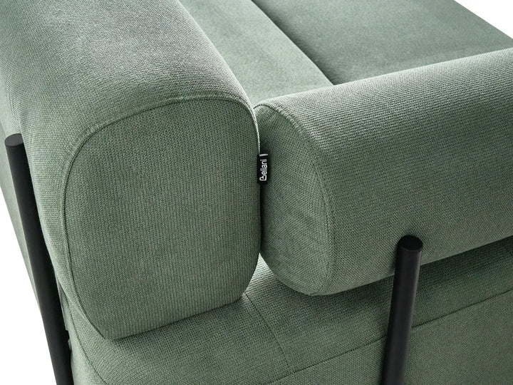 Sofa 2 Seater Fabric Light Green Lorna