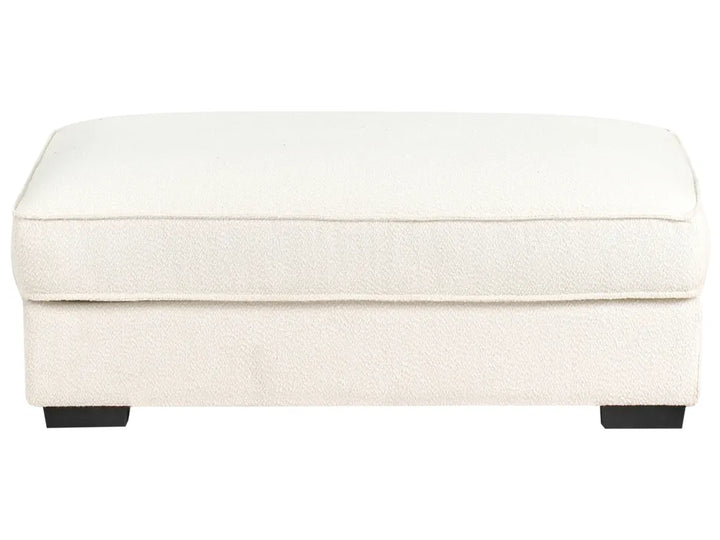Corner Sofa Boucle Off-White with Ottoman Left Hand Edyth