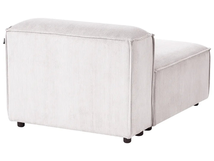 Modular Corner Sofa 5 Seater Corduroy Off-White Right Hand Oakham