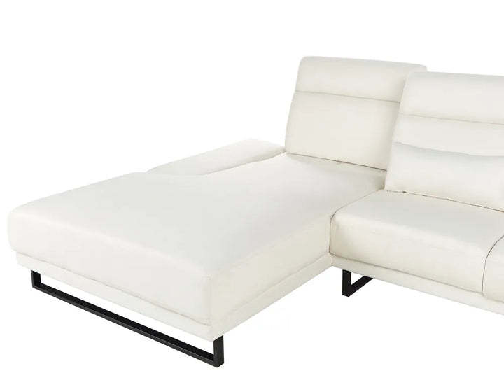 Corner Sofa 4 Seater Fabric Off-White Right Hand Ninja