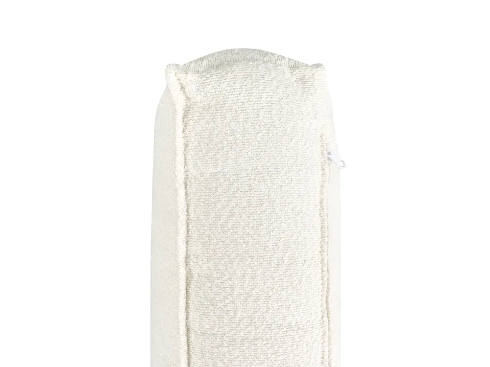 Corner Sofa Boucle Off-White with Ottoman Left Hand Edyth