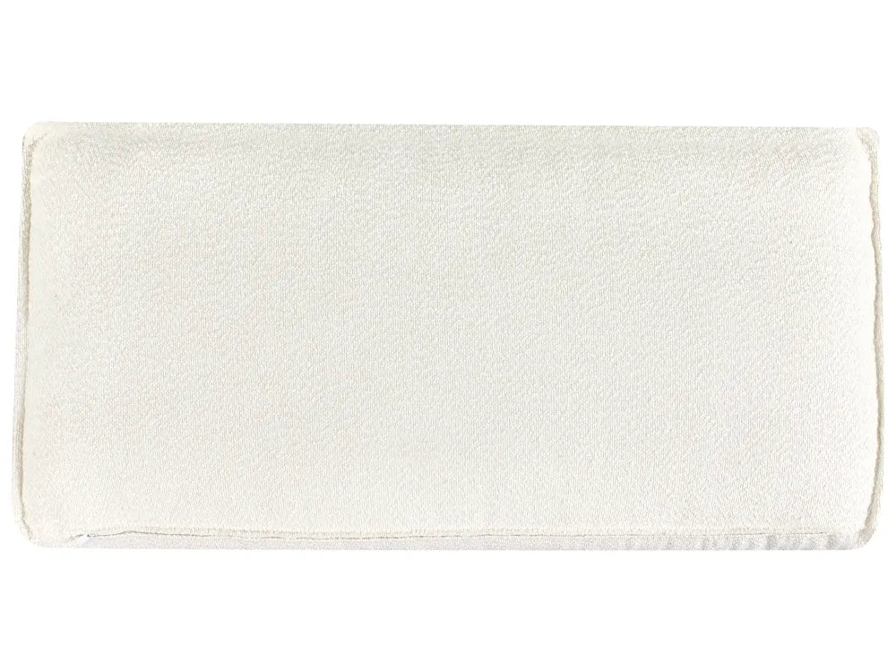 Corner Sofa Boucle Off-White with Ottoman Left Hand Edyth