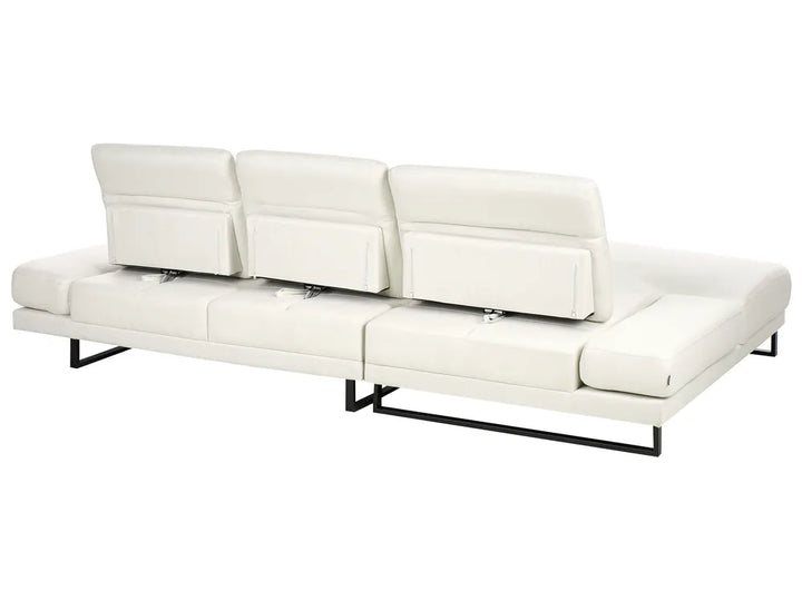 Corner Sofa 4 Seater Fabric Off-White Right Hand Ninja