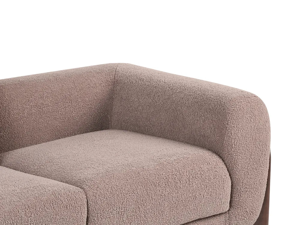 Sofa 2 Seater Boucle Brown Nertila