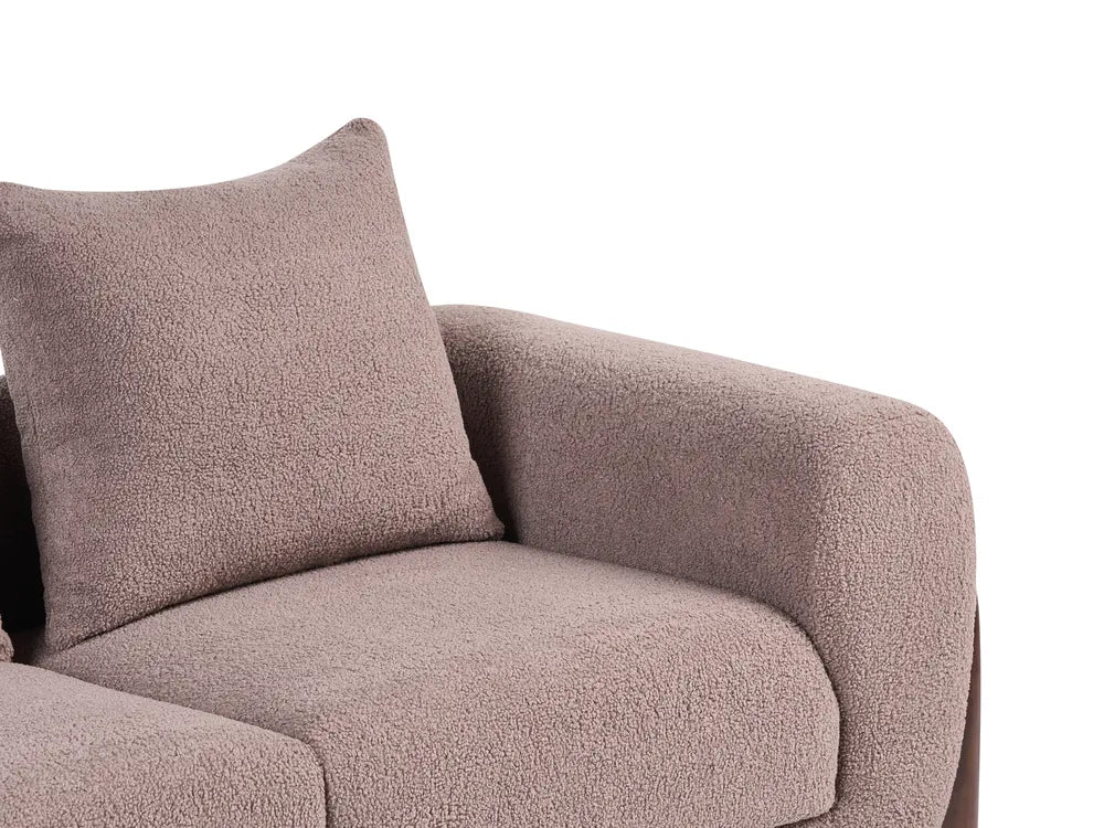 Sofa 2 Seater Boucle Brown Nertila