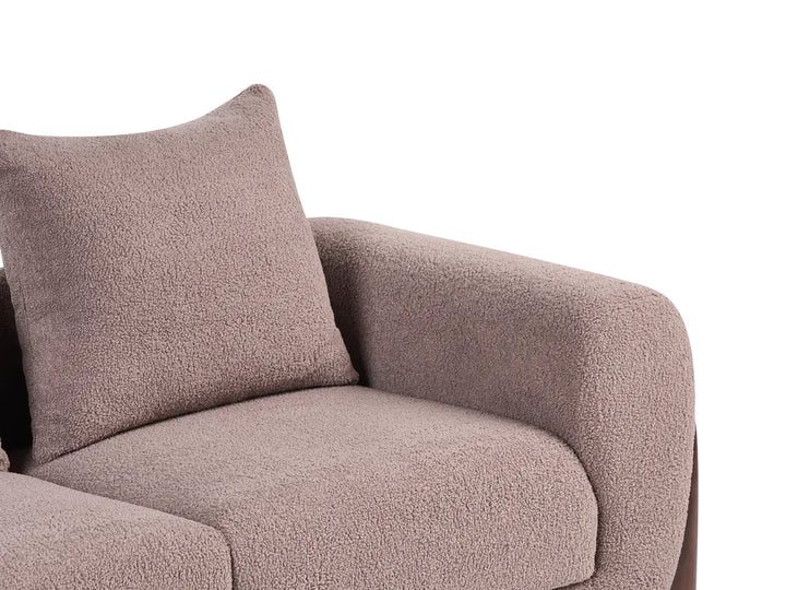 Sofa 2 Seater Boucle Brown Nertila