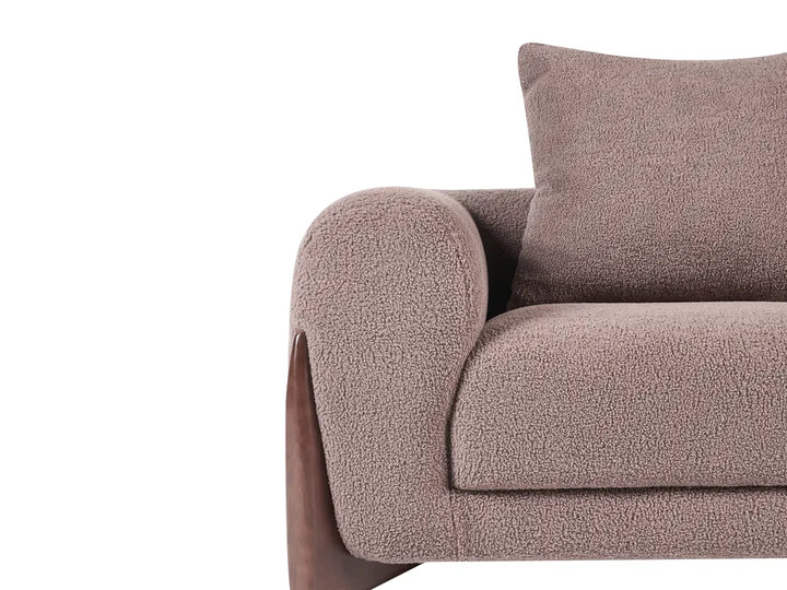 Sofa 2 Seater Boucle Brown Nertila