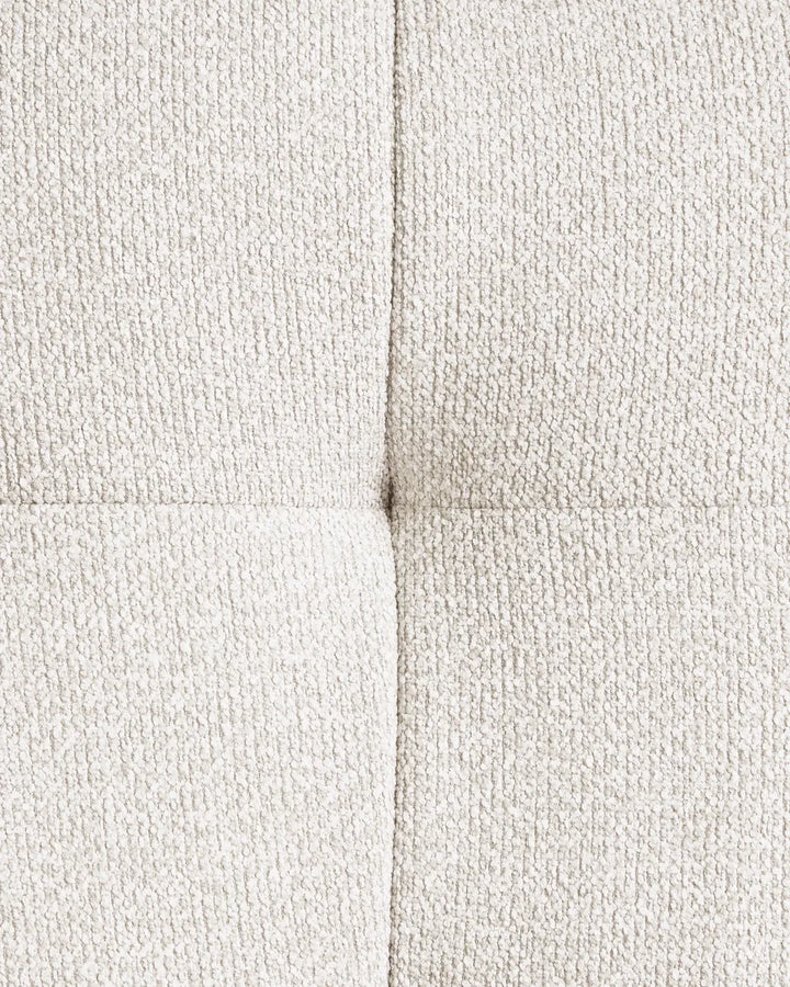 Swivel Armchair with Footstool Fabric Light Beige Lorentz