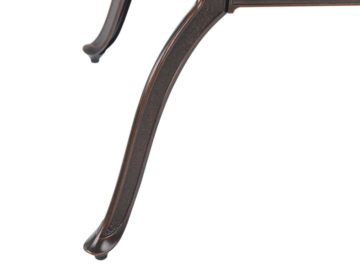 Salento Garden Dining Table 102 cm 102 cm Metal Dark Brown