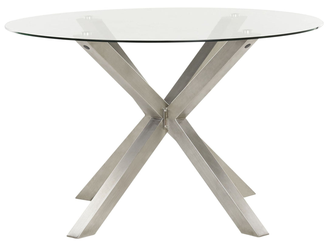 Maletto Garden Garden Dining Table 120 cm 120 cm Glass Silver