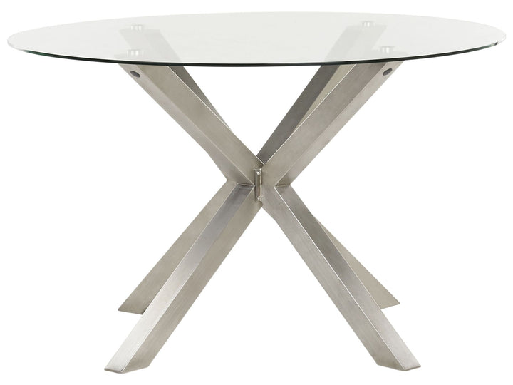 Maletto Garden Garden Dining Table 120 cm 120 cm Glass Silver