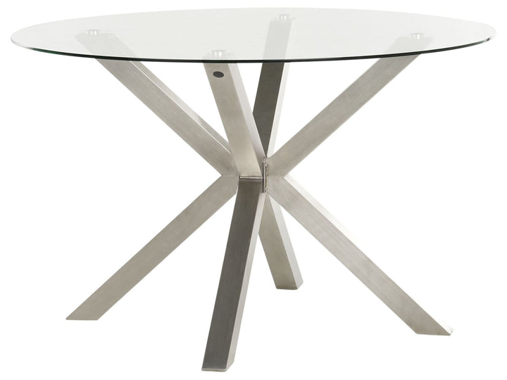 Maletto Garden Garden Dining Table 120 cm 120 cm Glass Silver