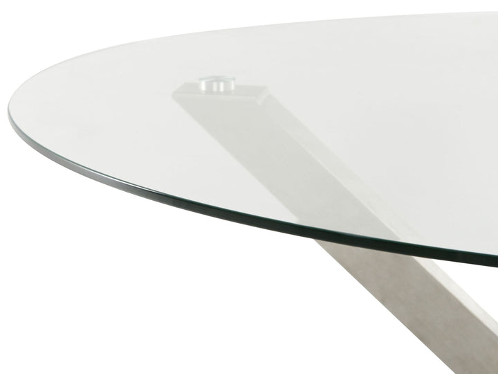 Maletto Garden Garden Dining Table 120 cm 120 cm Glass Silver