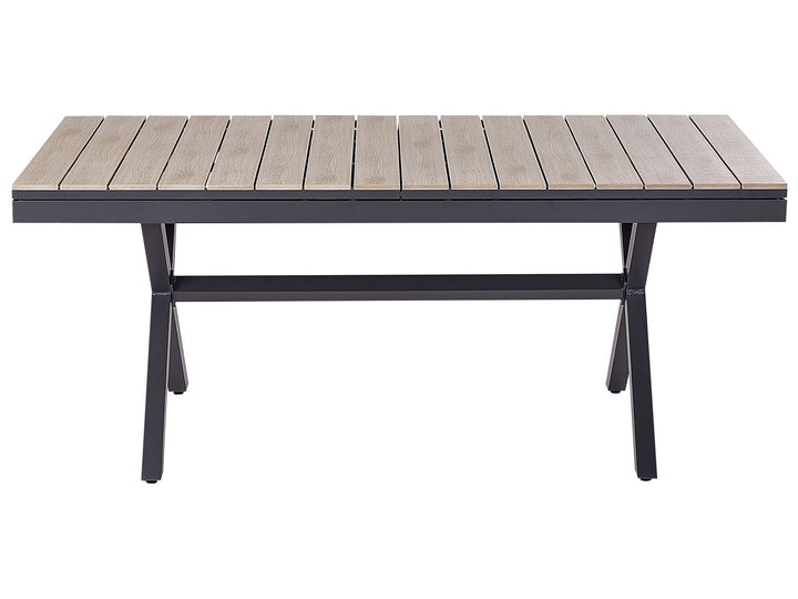 Fanes Extending Garden Dining Table 184/242 cm 90 cm Metal Graphite Grey