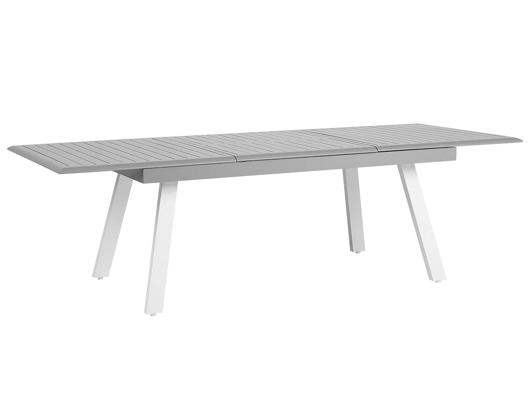 Pereta Extending Garden Dining Table 175/255 cm 100 cm Metal Light Grey