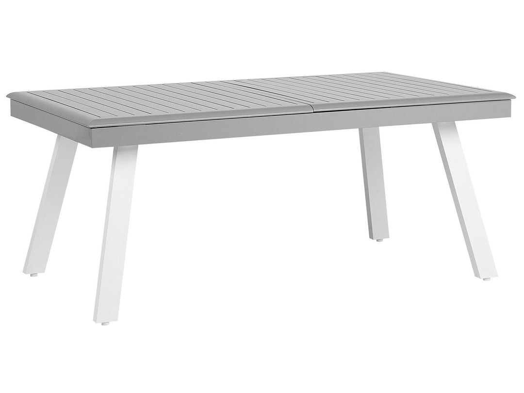 Pereta Extending Garden Dining Table 175/255 cm 100 cm Metal Light Grey