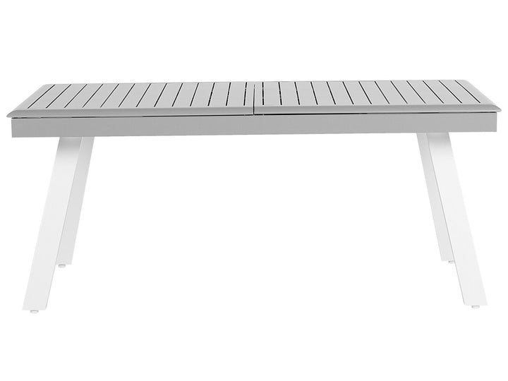 Pereta Extending Garden Dining Table 175/255 cm 100 cm Metal Light Grey
