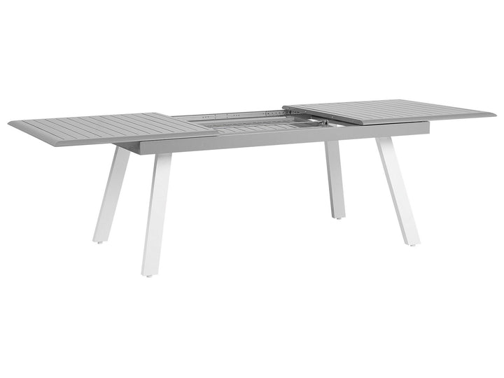 Pereta Extending Garden Dining Table 175/255 cm 100 cm Metal Light Grey