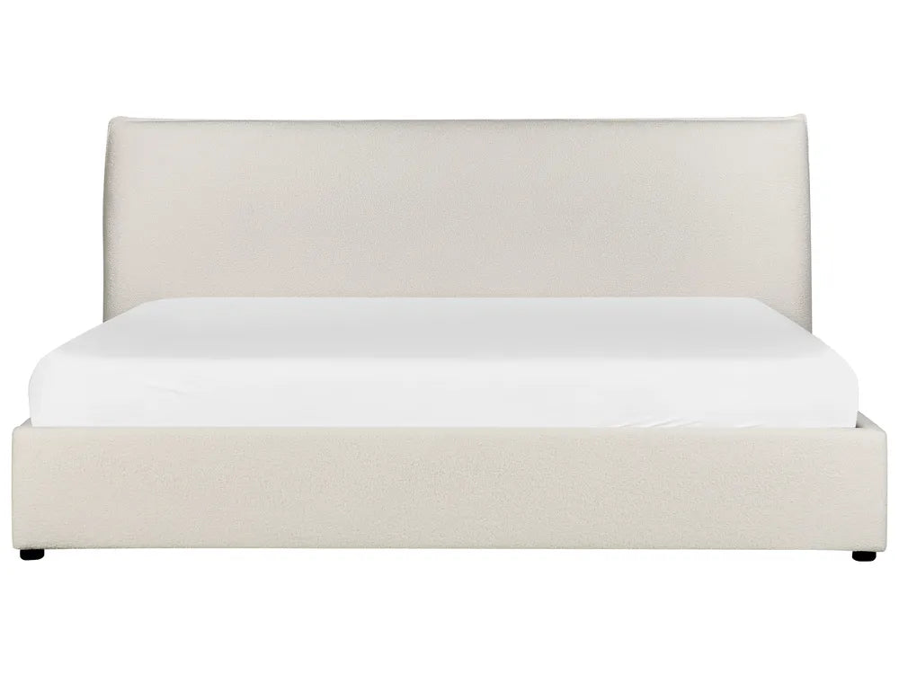 Ottoman Bed Boucle 180 x 200 cm (EU Super King) Off-White Ameire