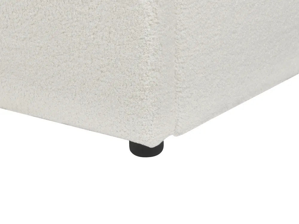 Ottoman Bed Boucle 180 x 200 cm (EU Super King) Off-White Ameire