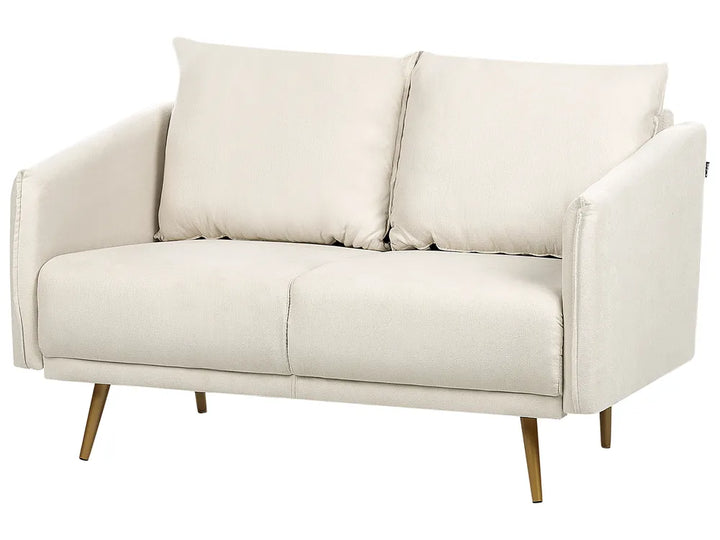 Sofa 2 Seater Fabric Light Beige Brevick