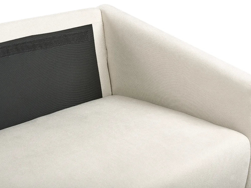 Sofa 2 Seater Fabric Light Beige Brevick