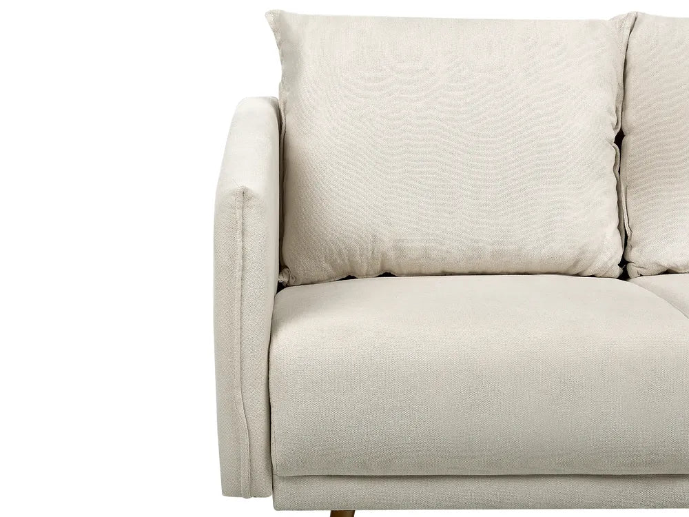 Sofa 2 Seater Fabric Light Beige Brevick