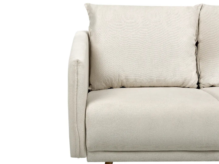 Sofa 2 Seater Fabric Light Beige Brevick