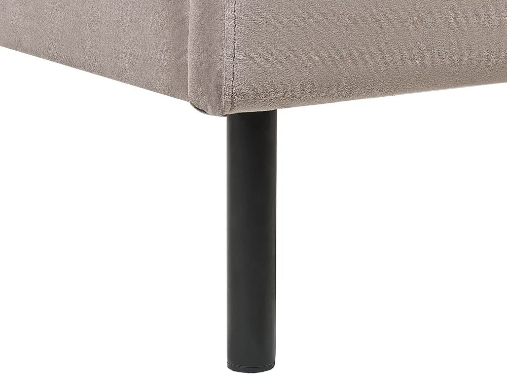 Bed Velvet 160 x 200 cm (EU King Size) Taupe Eriksay