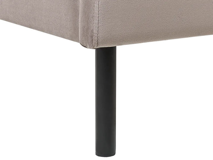 Bed Velvet 160 x 200 cm (EU King Size) Taupe Eriksay