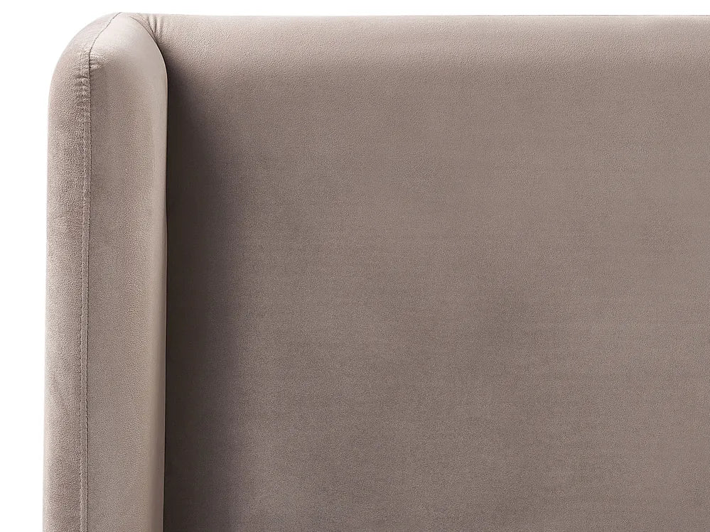 Bed Velvet 160 x 200 cm (EU King Size) Taupe Eriksay
