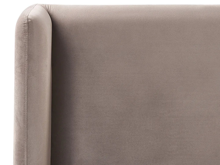 Bed Velvet 160 x 200 cm (EU King Size) Taupe Eriksay