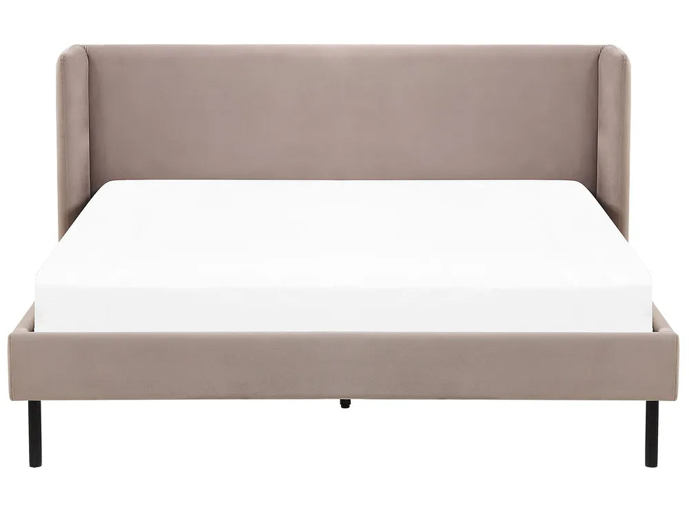 Bed Velvet 160 x 200 cm (EU King Size) Taupe Eriksay