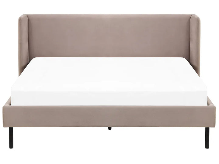 Bed Velvet 160 x 200 cm (EU King Size) Taupe Eriksay