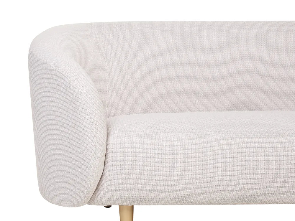 Sofa 2 Seater Fabric Light Beige Liora