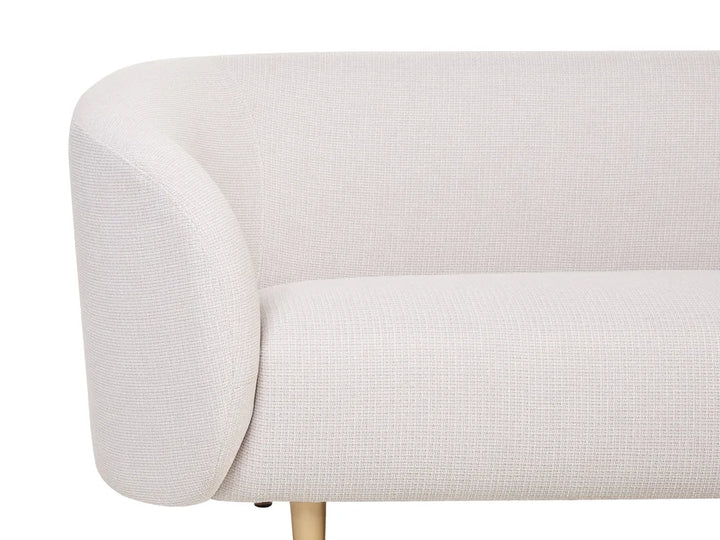 Sofa 2 Seater Fabric Light Beige Liora