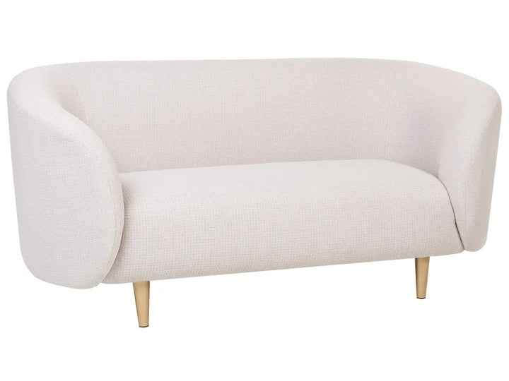 Sofa 2 Seater Fabric Light Beige Liora