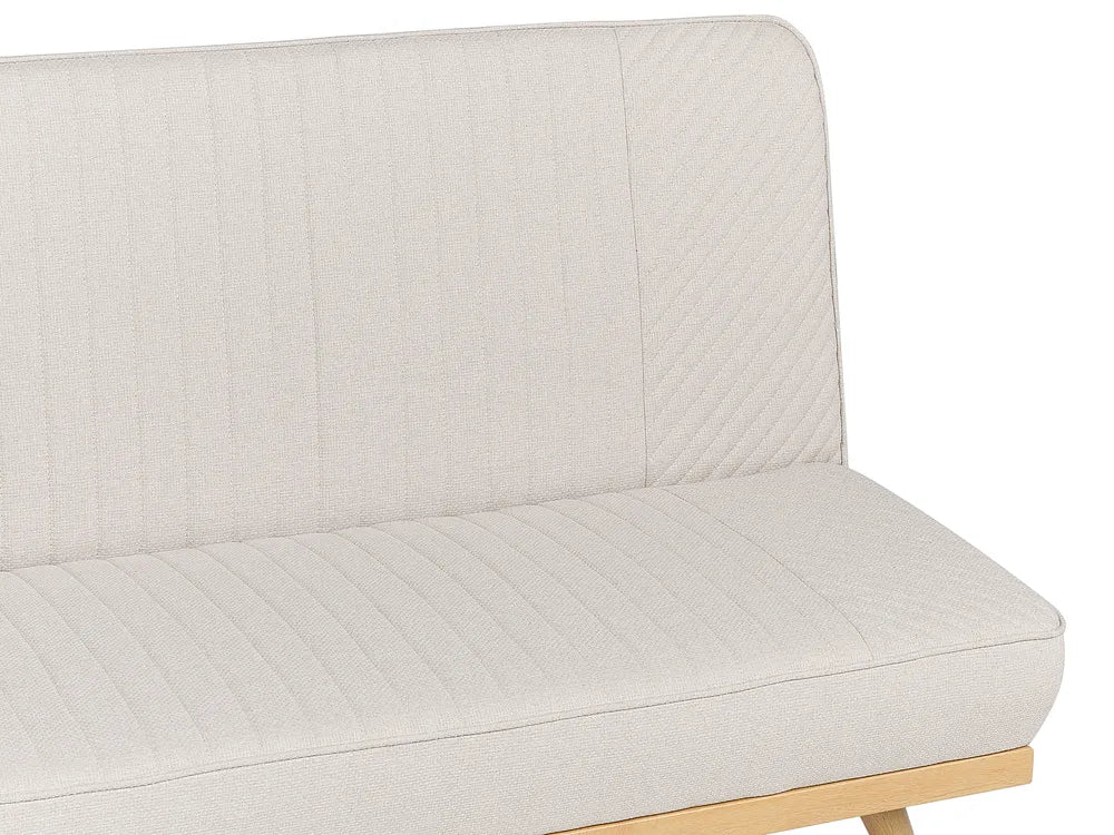 Sofa Bed 2 Seater Fabric Beige Menlo