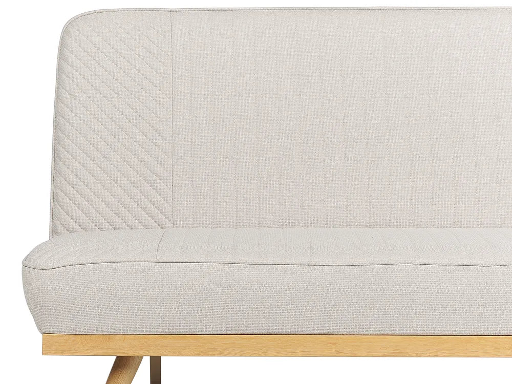 Sofa Bed 2 Seater Fabric Beige Menlo