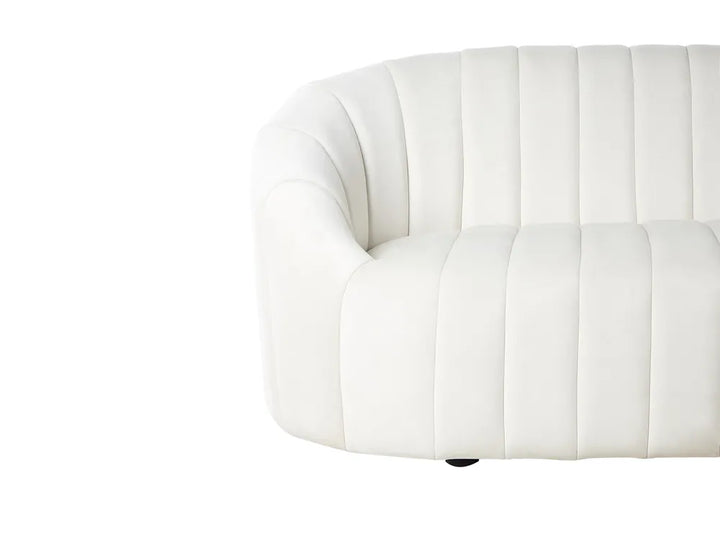 Sofa 3 Seater Velvet Off-White Annalissa