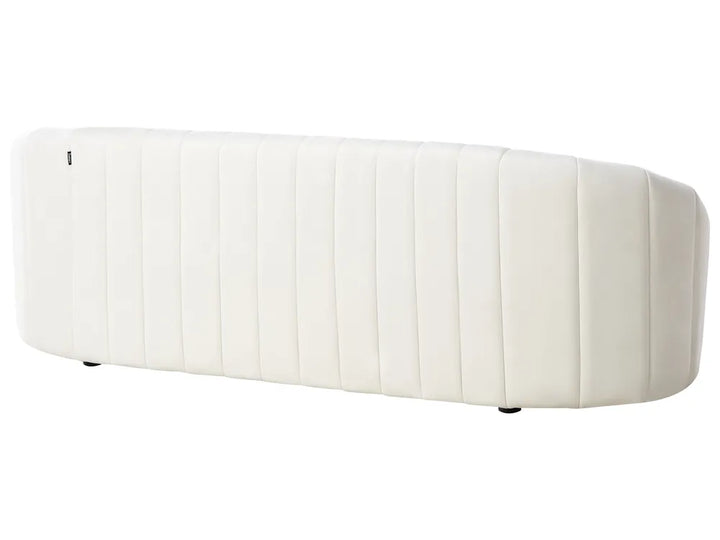 Sofa 3 Seater Velvet Off-White Annalissa