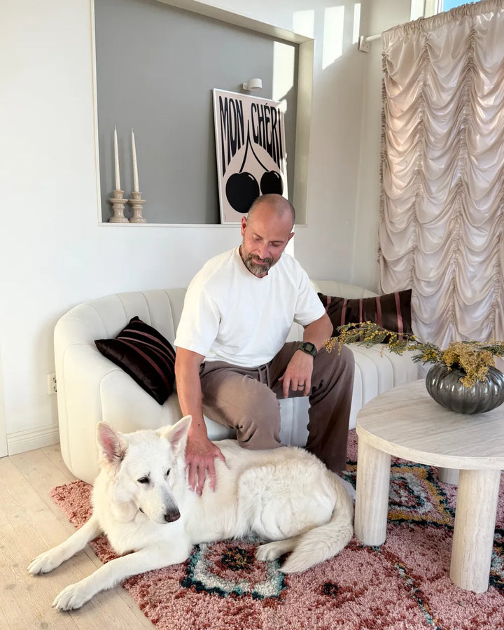 Sofa 3 Seater Velvet Off-White Annalissa