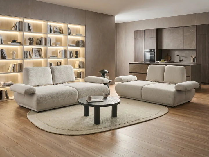 Sofa 2 Seater Boucle Off-White Orella