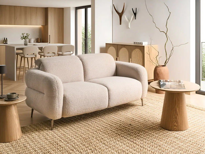 Sofa 2 Seater Boucle Beige Brytnee